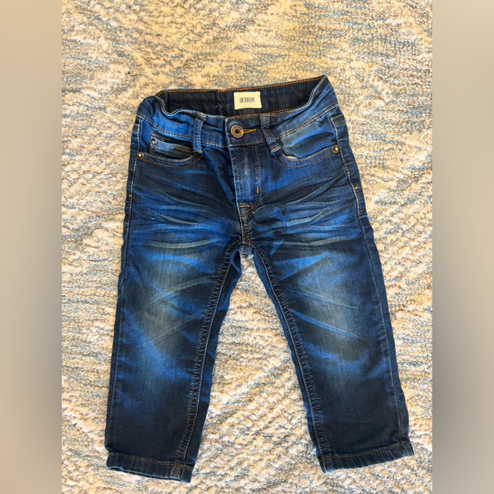 Hudson Toddler boy 18 month Straight Jeans - Dark Blue Wash